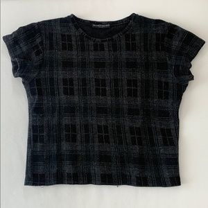 Brandy Melville plaid cropped T-shirt OS